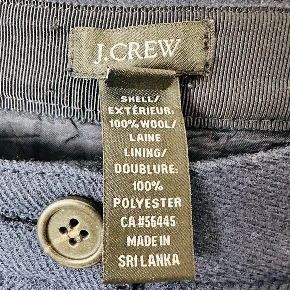 J. Crew flair button down navy skirt 100% wool - Picture 8 of 8